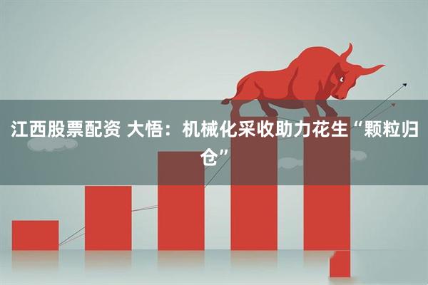 江西股票配资 大悟：机械化采收助力花生“颗粒归仓”